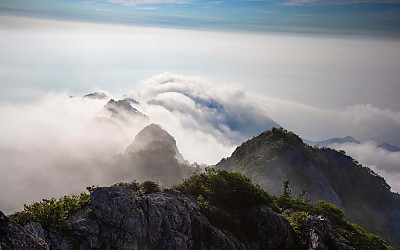 운해걸린 가야산