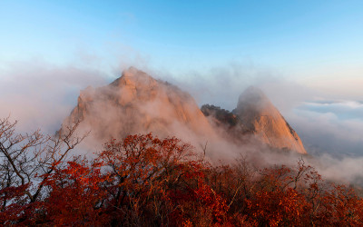 북한산의 운해경