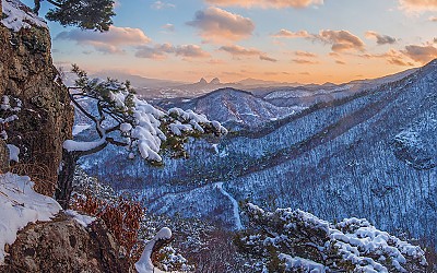 마이산이 보이는 풍경