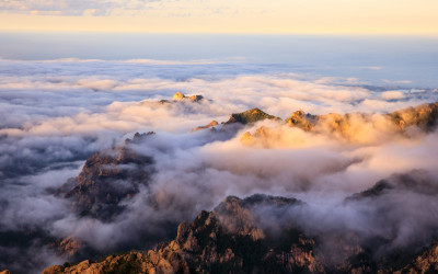 설악산, 노을이 물결치다