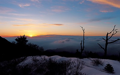 제석봉의 일출(지리산)