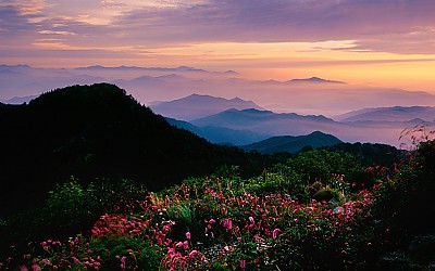 천왕봉의 아침(지리산)