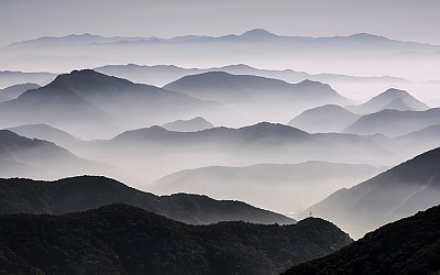 지리 주능선과 산너울 - 회문산