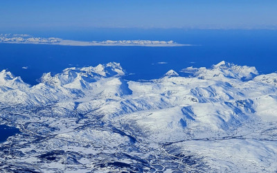 노르웨이 상공에서.