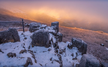 무등산 일출 풍경