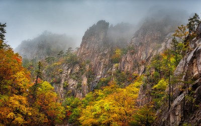 병풍바위 단풍