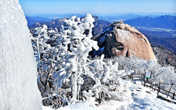 빙벽이 되어버린 백운대