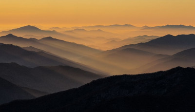 노고단에서 보는 멋진 능선 - 지리산
